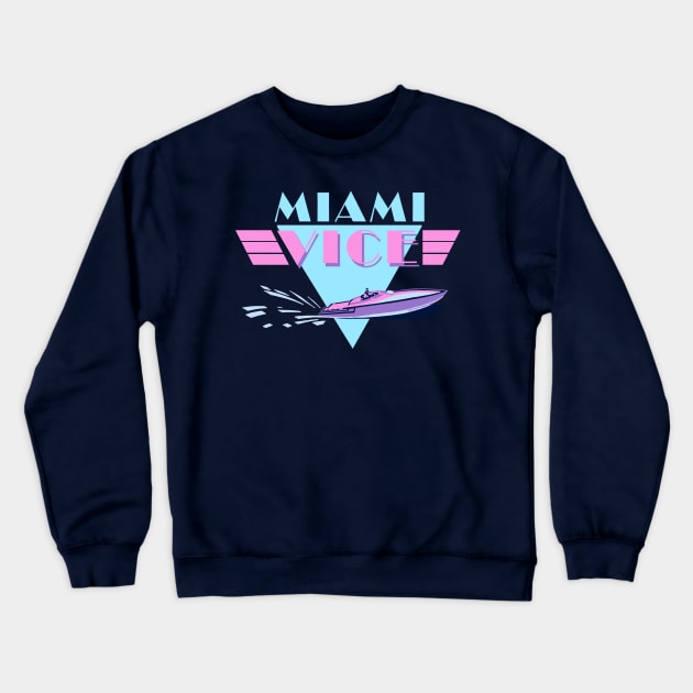 Miami Vice - Boat 80s Crewneck Sweatshirt by DoctorBlue